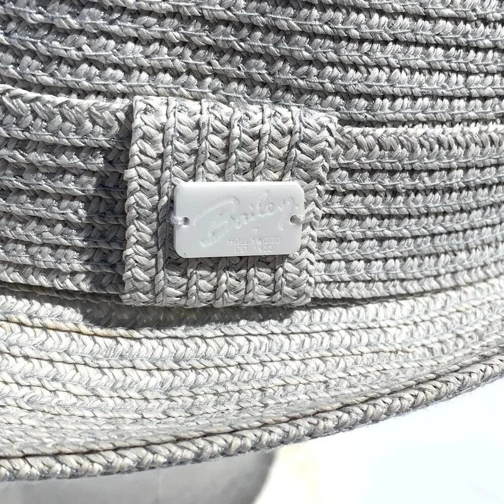 Bailey of Hollywood “Billy” Braided Trilby Fedora, Light Grey Large - Picture 8 of 9